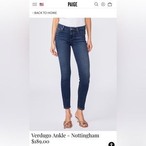 PAIGE Jeans, Verdugo ankle , navy blue, Size 24.